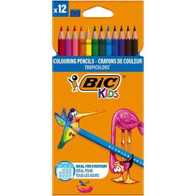 BİC TROPİCOLOR PARLAK RENKLER 12 Lİ KURU BOYA
